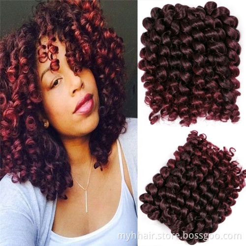 brown Blonde Bug Jumpy Wand Jamaican Bounce Curl 8 inch Synthetic Crochet Hair Extensions Ombre Braiding Hair twist
